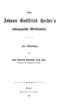 Ueber Johann Gottfried Herder’s pädagogische Wirksamkeit