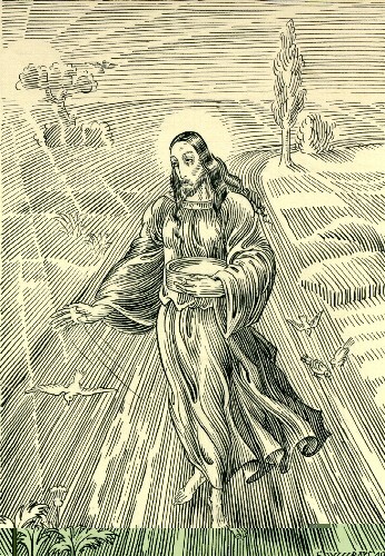 "Külvaja", (Ed. Tennmanni õpik "Loovale usule" IV, 1935). Autor: Eduard Wiiralt