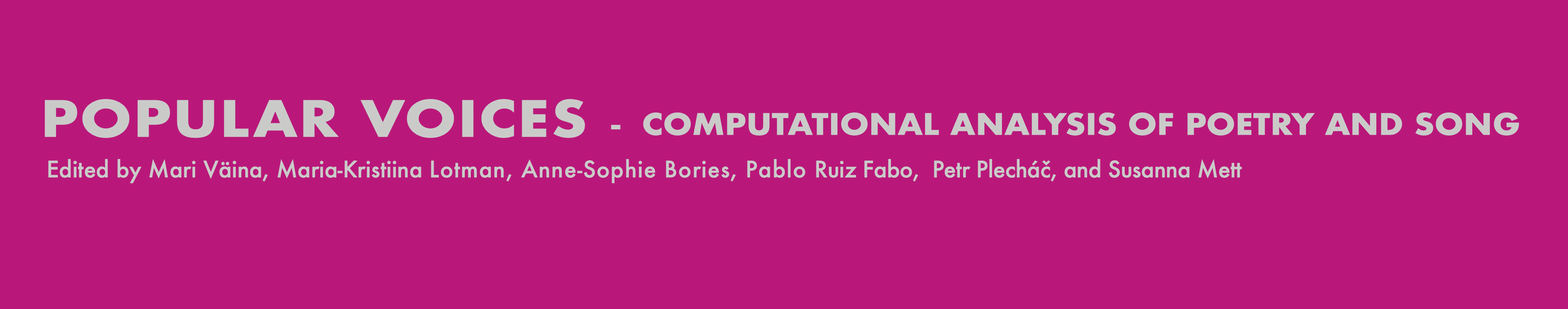 Plotting Poetry: Popular Voices cover image