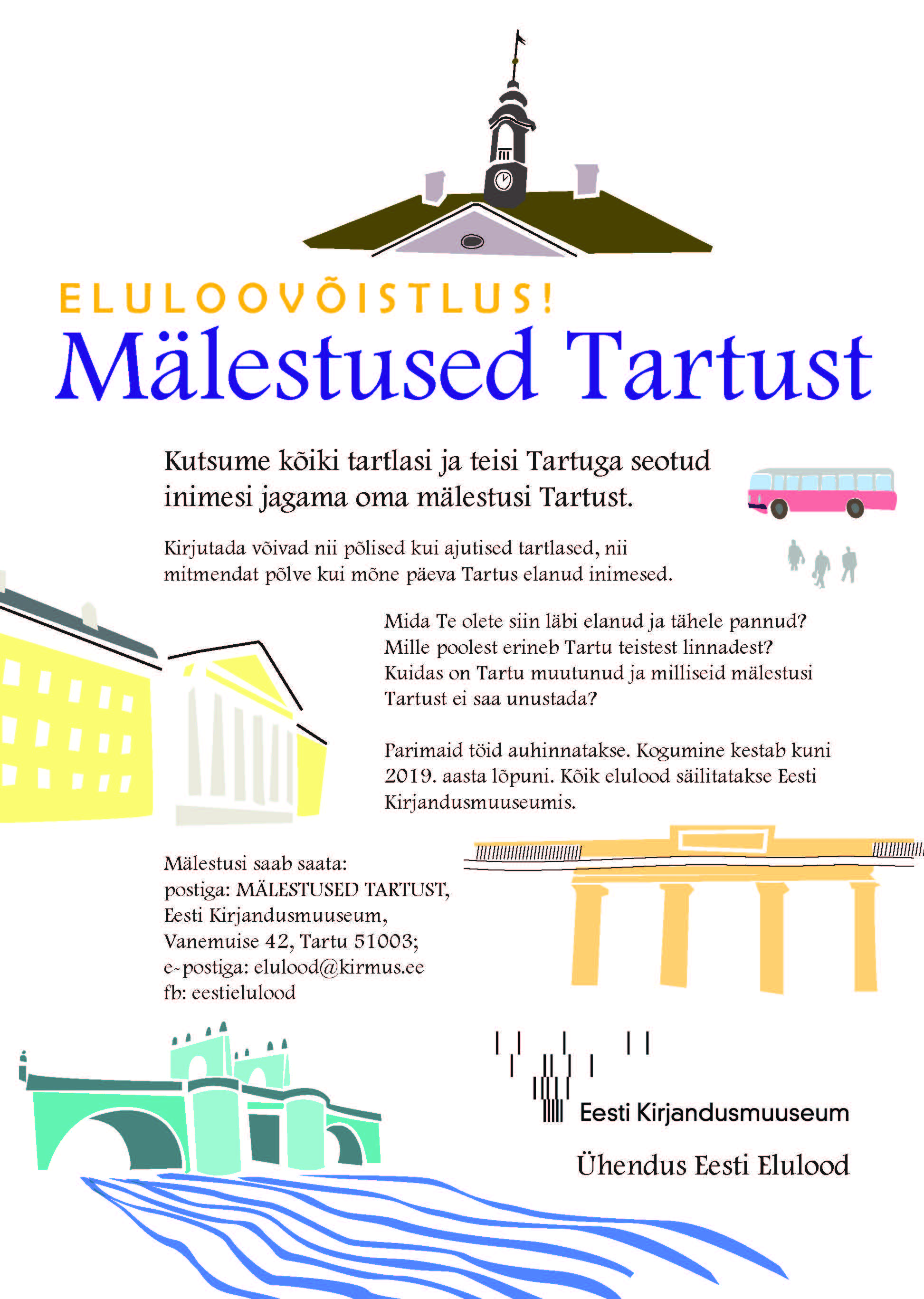 Eluloovõistlus "Mälestused Tartust" plakat