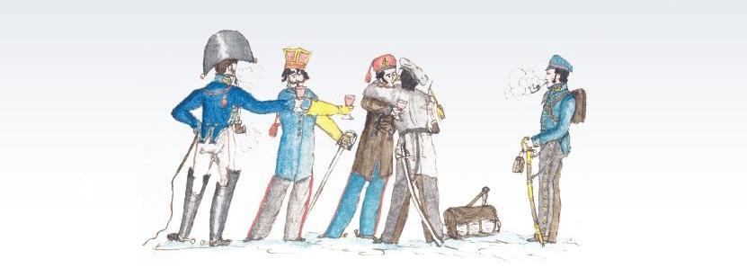 detail EKM jõulukaardist K.J Petersoni joonistus 