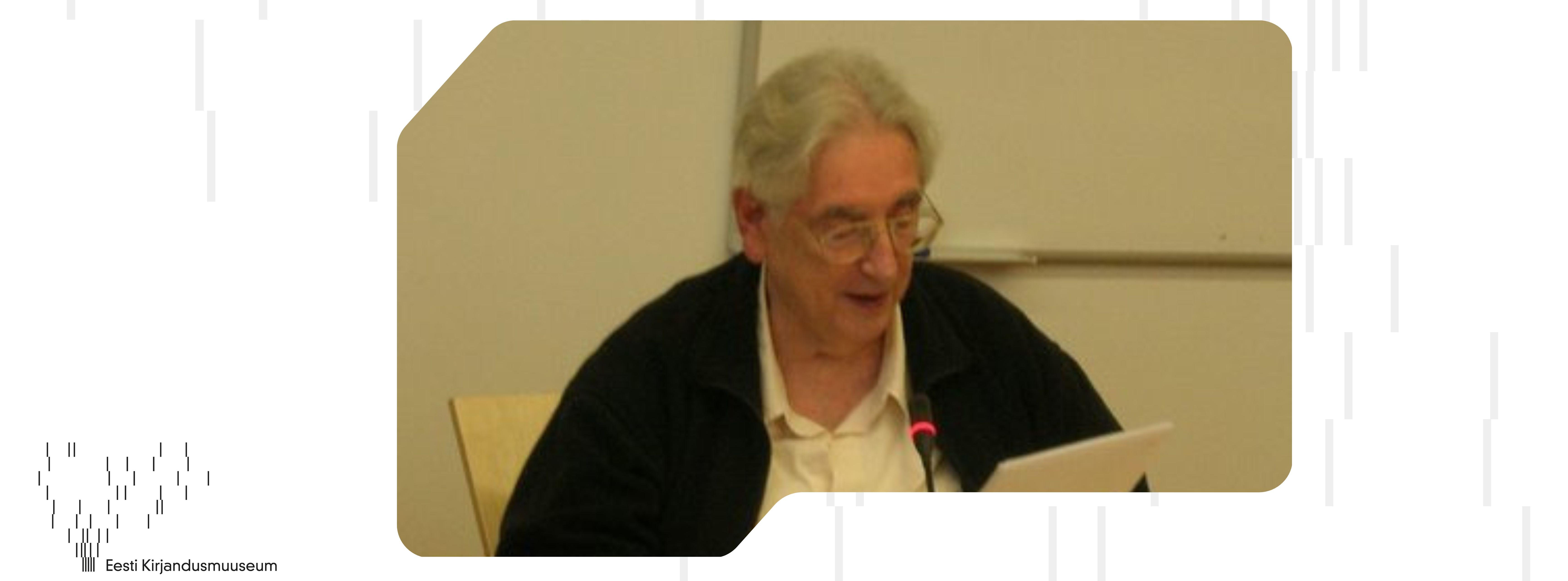 Reuven Tsur esinemas konverentsiseeria Frontiers in Comparative Metrics esimesel konverentsil Tallinna Ülikoolis aastal 2008.